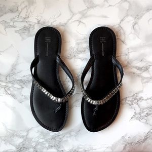 INC rhinestone flip-flops
